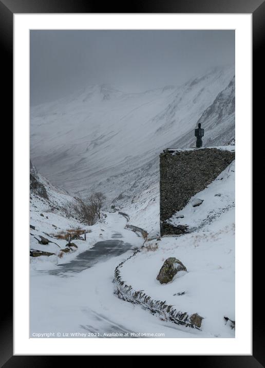 After the Blizzard, Honister Pass Framed Mounted Print by Liz Withey