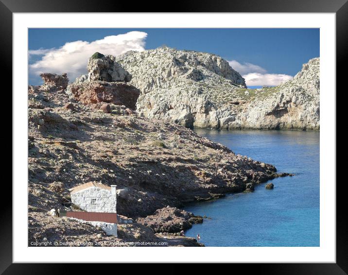  Cala Morella Menorca Serene Escape Framed Mounted Print by Deanne Flouton