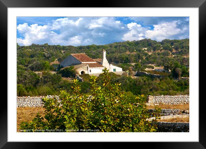  Menorca Country View Framed Mounted Print by Deanne Flouton