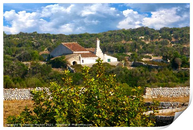  Menorca Country View Print by Deanne Flouton