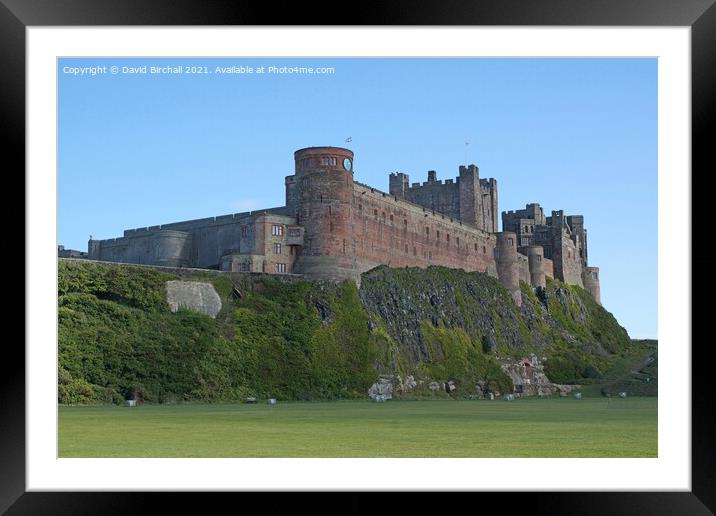 Bamburgh Castle in Northumberland. Framed Mounted Print by David Birchall
