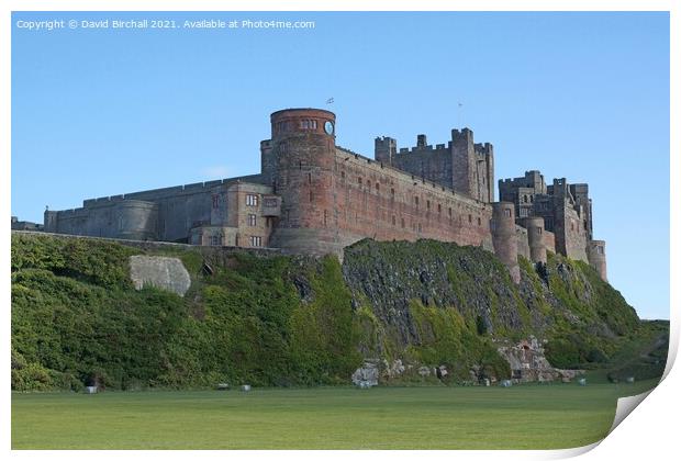 Bamburgh Castle in Northumberland. Print by David Birchall