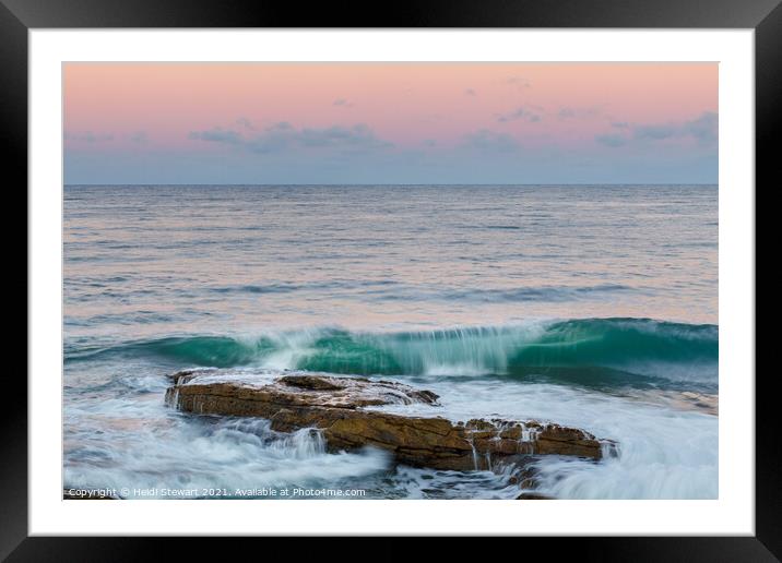Coastal Sunset Northumberland Framed Mounted Print by Heidi Stewart