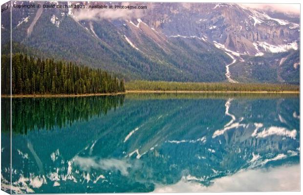 Emerald Lake reflections, Yoho National Park, Canada Canvas Print by David Birchall