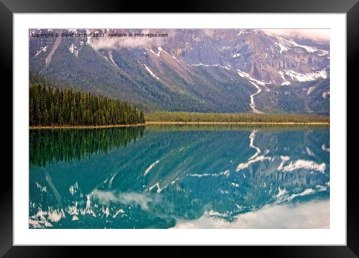 Emerald Lake reflections, Yoho National Park, Canada Framed Mounted Print by David Birchall