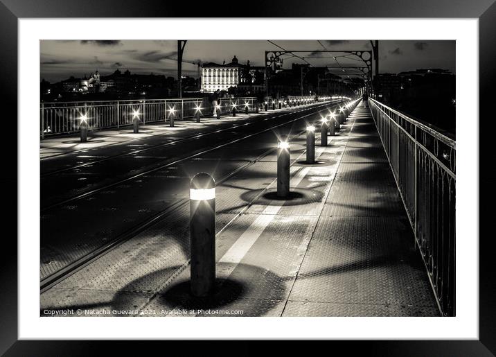 Lights in the night Framed Mounted Print by Natacha Guevara
