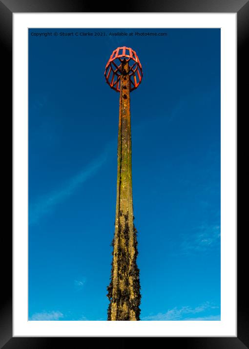 Navigation marker Framed Mounted Print by Stuart C Clarke