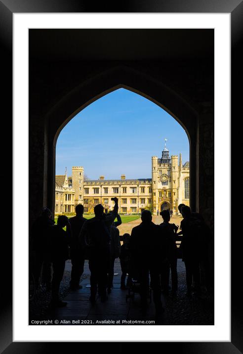 King Edwards Tower Trinity College Cambridge Framed Mounted Print by Allan Bell