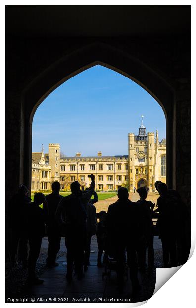 King Edwards Tower Trinity College Cambridge Print by Allan Bell