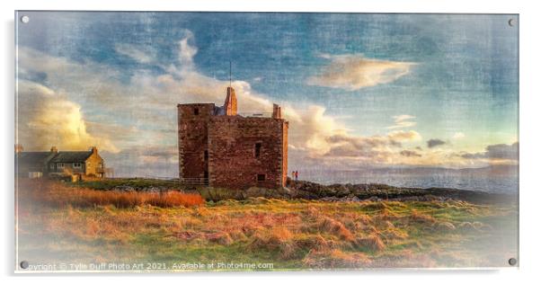 Portencross Castle On The Clyde Acrylic by Tylie Duff Photo Art