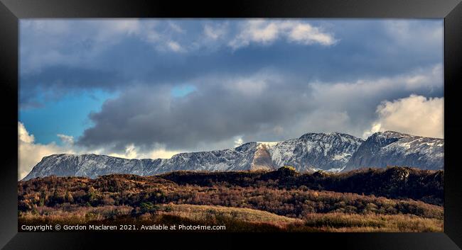 Cadair Idris panorama, Snowdonia, North Wales Framed Print by Gordon Maclaren