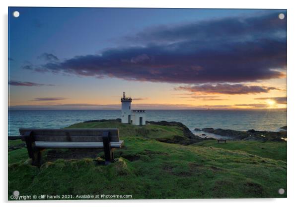 Sunset view Elie, Fife Scotland. Acrylic by Scotland's Scenery