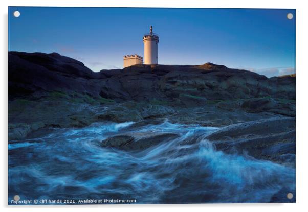 Elie lighthouse, fife, Scotland. Acrylic by Scotland's Scenery