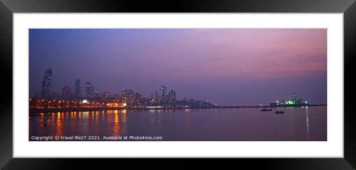 Beautiful places in Mumbai  Framed Mounted Print by travel life27