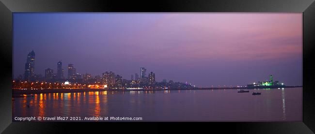 Beautiful places in Mumbai  Framed Print by travel life27