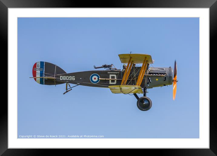 Bristol Fighter Flypast Framed Mounted Print by Steve de Roeck