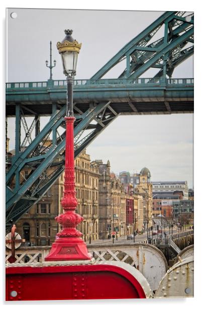 Newcastles Iconic Bridges Acrylic by Rob Cole
