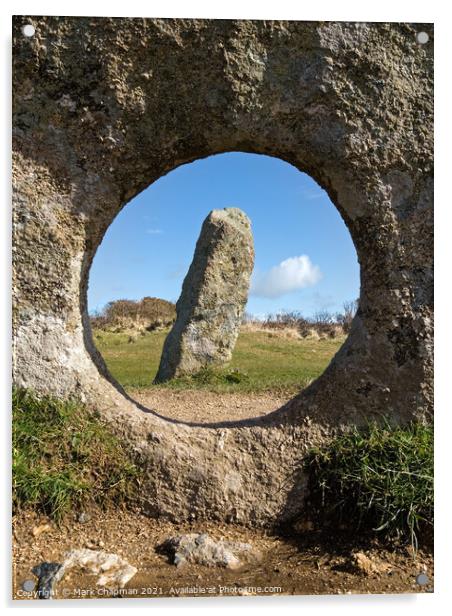 Men an Tol standing stones, Cornwall Acrylic by Photimageon UK