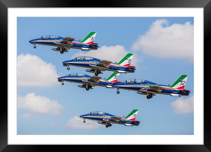 Italian Air Force Frecce Tricolori Framed Mounted Print by Jason Wells