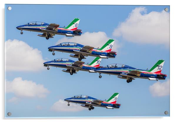 Italian Air Force Frecce Tricolori Acrylic by Jason Wells