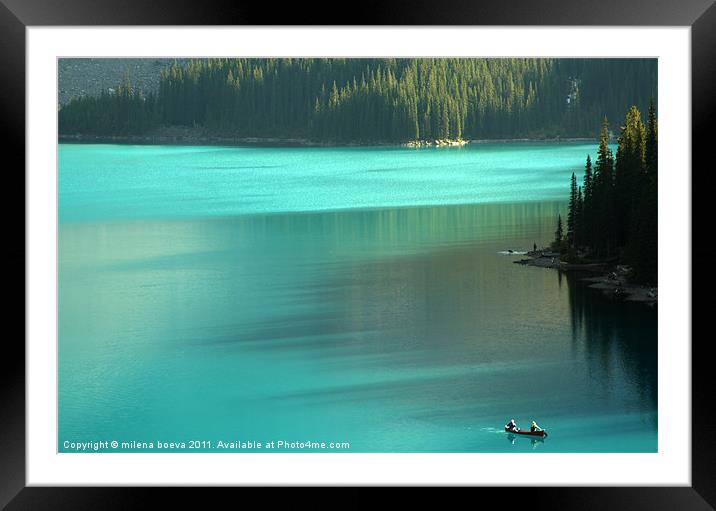 moraine lake in canada Framed Mounted Print by milena boeva