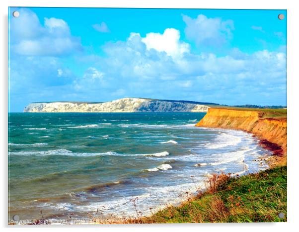 Compton Bay on the Isle of Wight. Acrylic by john hill