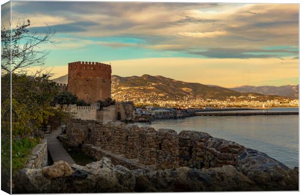 Fortress in the city of Alanya. Canvas Print by Sergey Fedoskin