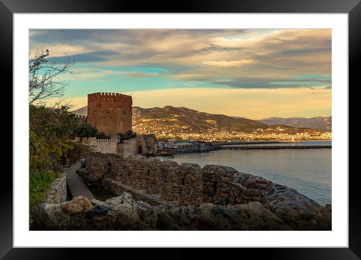 Fortress in the city of Alanya. Framed Mounted Print by Sergey Fedoskin