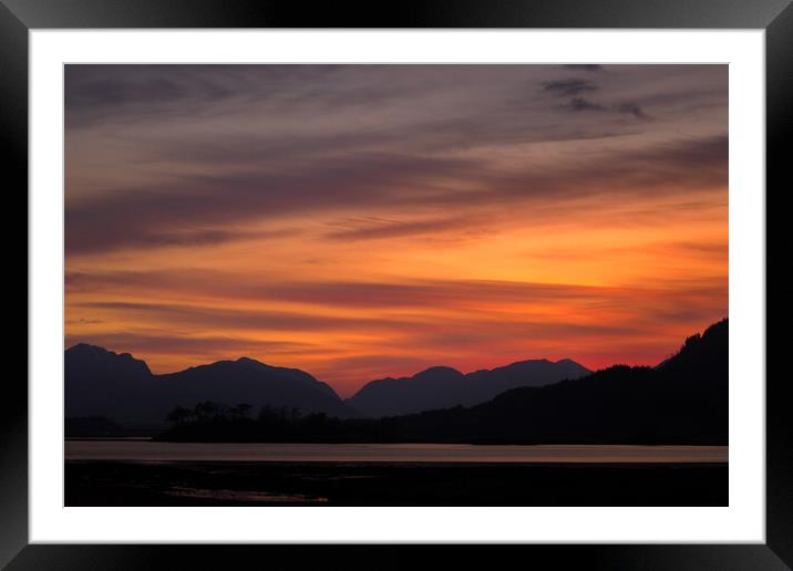 Loch leven Sunset Framed Mounted Print by chris smith