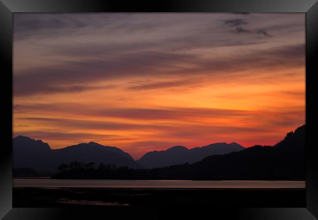 Loch leven Sunset Framed Print by chris smith