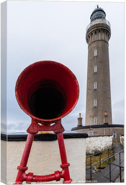 Fog Horn at Ardnamurchan Lighthouse Canvas Print by George Robertson