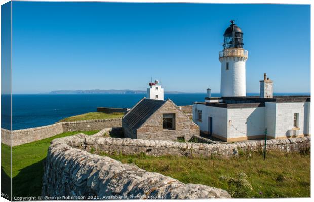 The Lighthouse at Dunnet Head Canvas Print by George Robertson