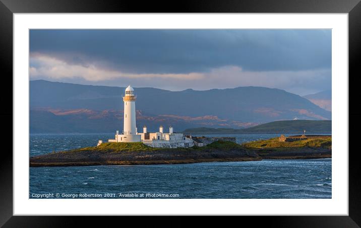 Eilean Musdile Lighthouse Framed Mounted Print by George Robertson