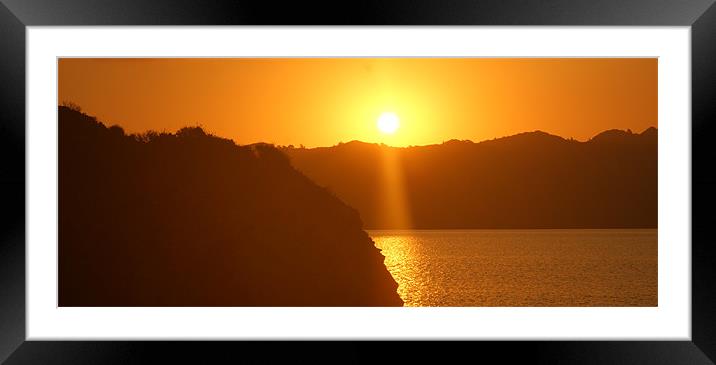 Disappearing Gold Framed Mounted Print by Mark Hobson
