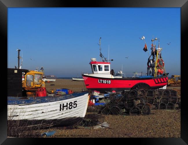 Fishing Boats, Aldeburgh Framed Print by Andrew Wright
