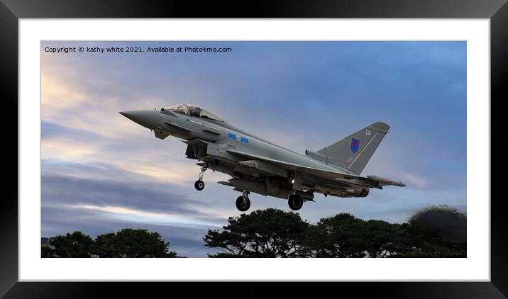 Typhoon,The Eurofighter Typhoon, Typhoon Euro Figh Framed Mounted Print by kathy white