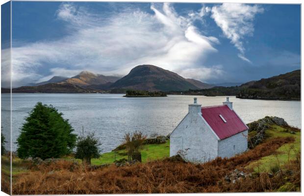 Loch View Cottage Canvas Print by Alan Simpson