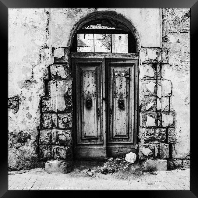 Old door on Malta Framed Print by Stuart Chard