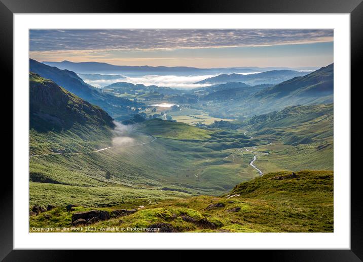 Wrynose Pass, Lake District Framed Mounted Print by Jim Monk