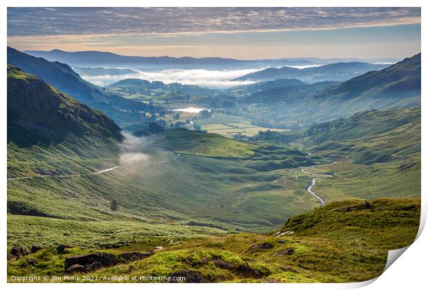 Wrynose Pass, Lake District Print by Jim Monk