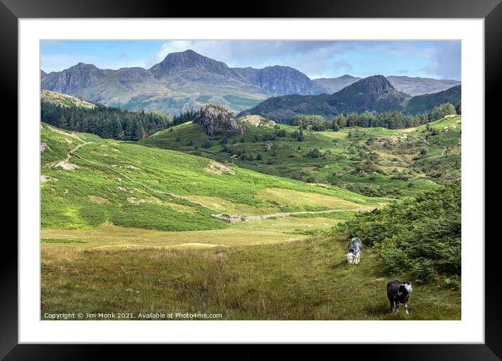 Little Langdale Valley Framed Mounted Print by Jim Monk