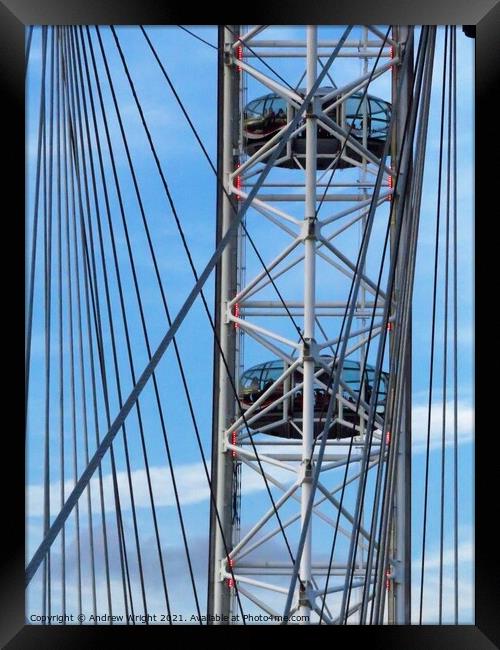 London Eye Spokes Framed Print by Andrew Wright