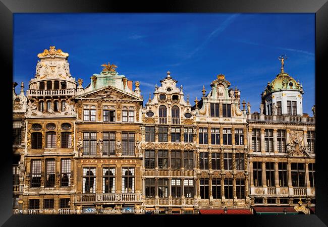 Flemish Architecture in The Grand Place Brussels Framed Print by Mark Sunderland