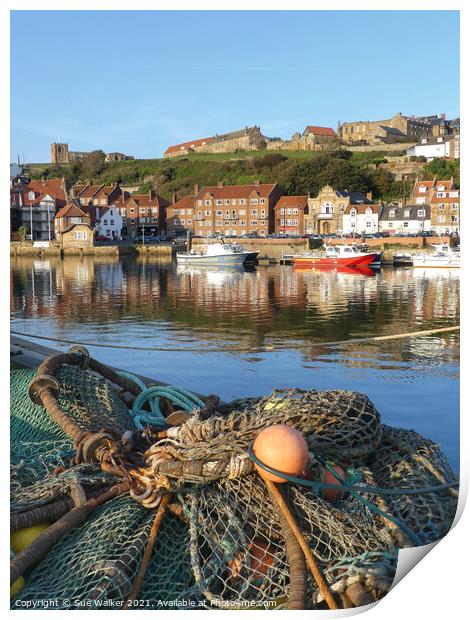A different view of Whitby Print by Sue Walker