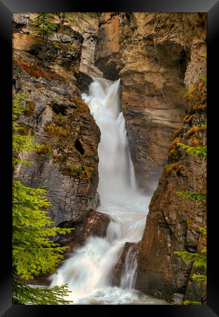 Alberta Waterfall, Canada Framed Print by Mark Llewellyn