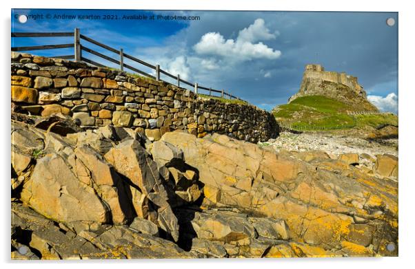Lindisfarne Castle, Northumberland Acrylic by Andrew Kearton
