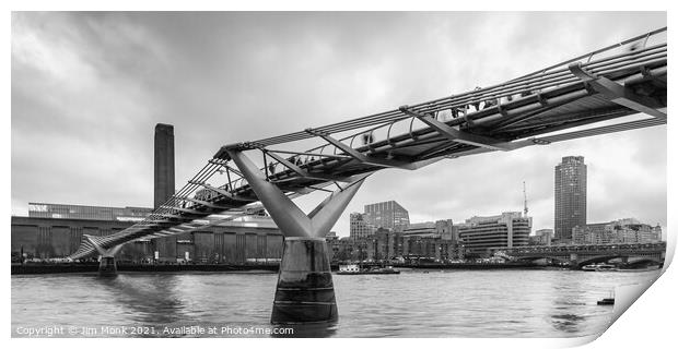 Millennium Bridge London Print by Jim Monk
