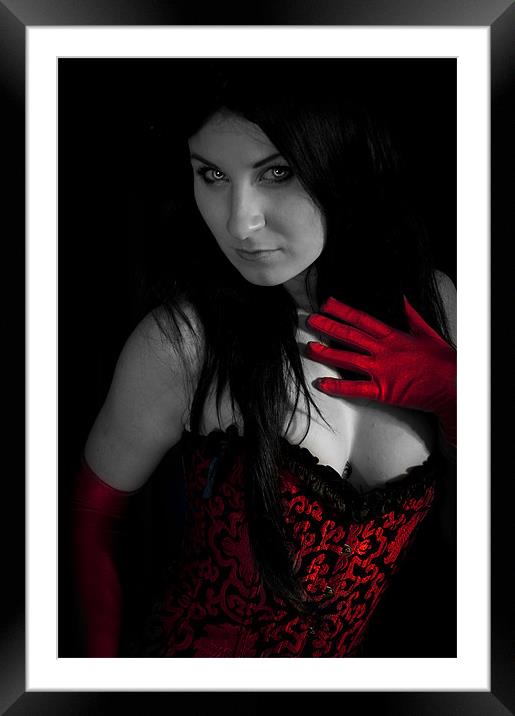 Red Hand Popped! Framed Mounted Print by Nathan Wright
