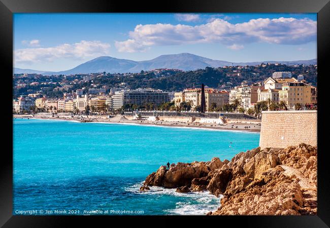  Nice Seafront, France Framed Print by Jim Monk