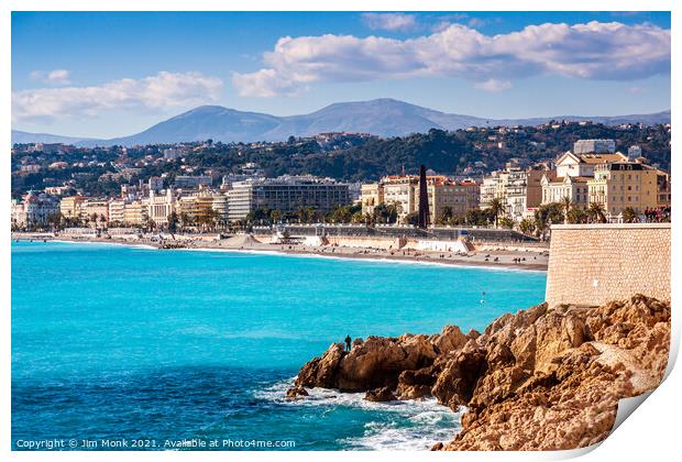  Nice Seafront, France Print by Jim Monk
